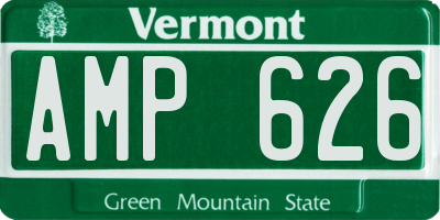 VT license plate AMP626