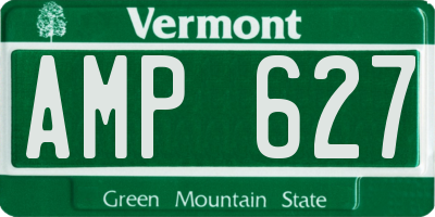 VT license plate AMP627