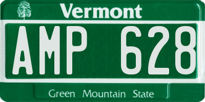 VT license plate AMP628