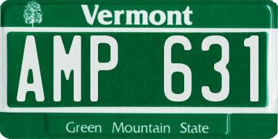 VT license plate AMP631