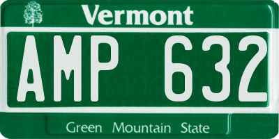 VT license plate AMP632