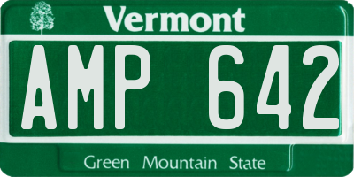 VT license plate AMP642