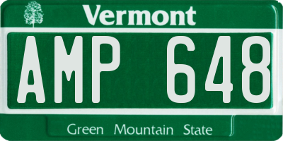 VT license plate AMP648