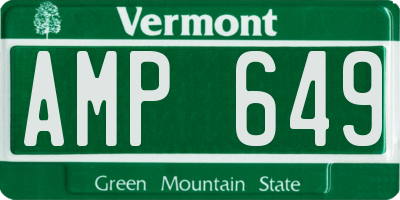 VT license plate AMP649