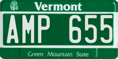 VT license plate AMP655