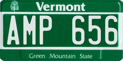 VT license plate AMP656