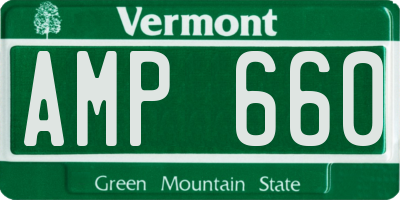 VT license plate AMP660