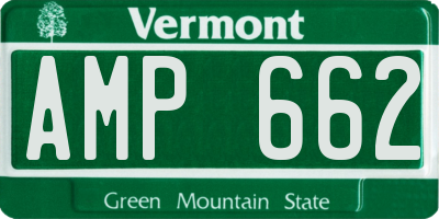 VT license plate AMP662