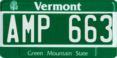 VT license plate AMP663