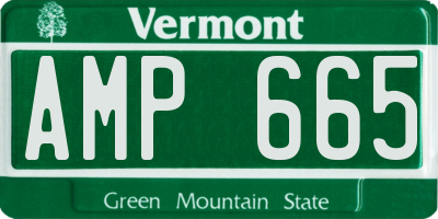 VT license plate AMP665