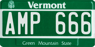 VT license plate AMP666