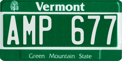 VT license plate AMP677