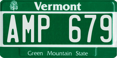 VT license plate AMP679