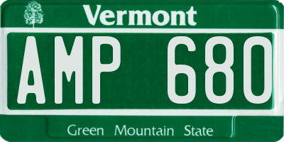 VT license plate AMP680