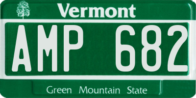 VT license plate AMP682