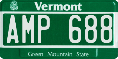 VT license plate AMP688