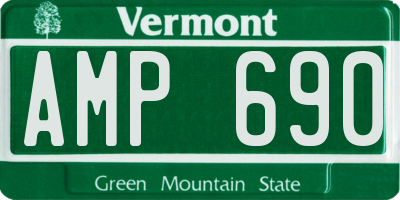VT license plate AMP690