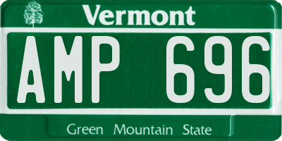 VT license plate AMP696