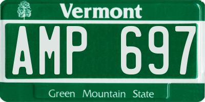 VT license plate AMP697