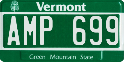 VT license plate AMP699
