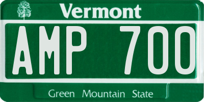 VT license plate AMP700