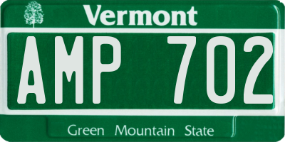 VT license plate AMP702