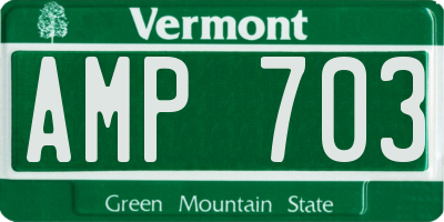 VT license plate AMP703