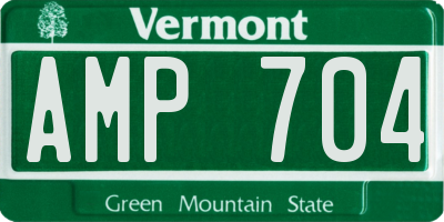 VT license plate AMP704