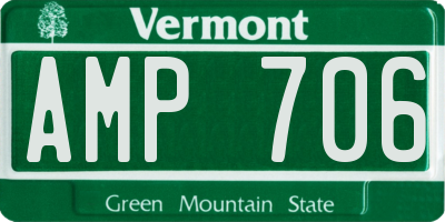 VT license plate AMP706