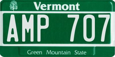 VT license plate AMP707