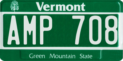 VT license plate AMP708