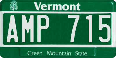 VT license plate AMP715