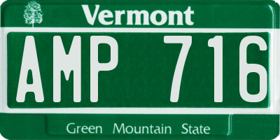 VT license plate AMP716