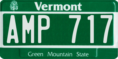 VT license plate AMP717