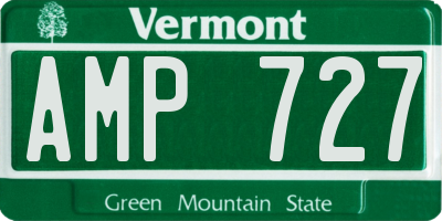 VT license plate AMP727