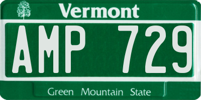VT license plate AMP729