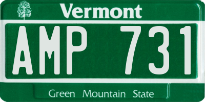 VT license plate AMP731