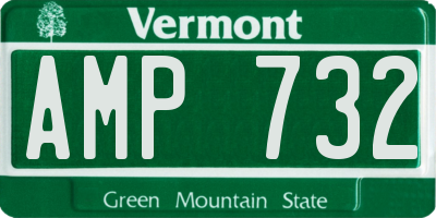 VT license plate AMP732