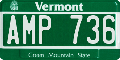VT license plate AMP736