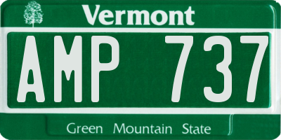 VT license plate AMP737