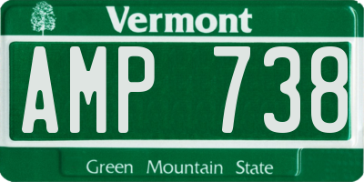 VT license plate AMP738