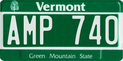 VT license plate AMP740