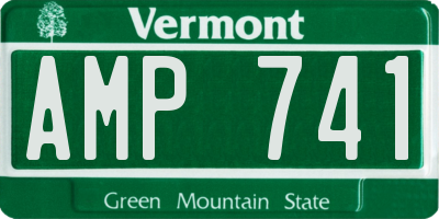 VT license plate AMP741