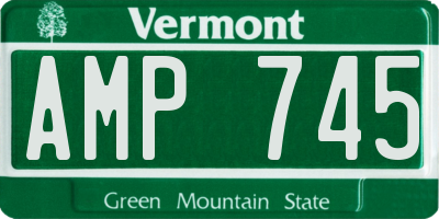 VT license plate AMP745