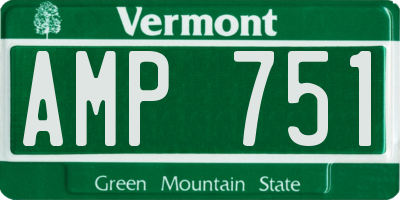 VT license plate AMP751