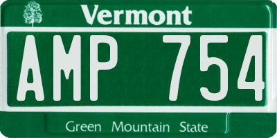 VT license plate AMP754