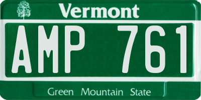 VT license plate AMP761