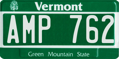 VT license plate AMP762