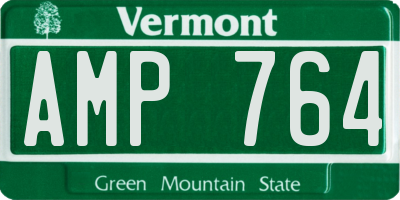 VT license plate AMP764