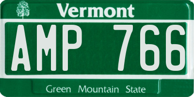 VT license plate AMP766